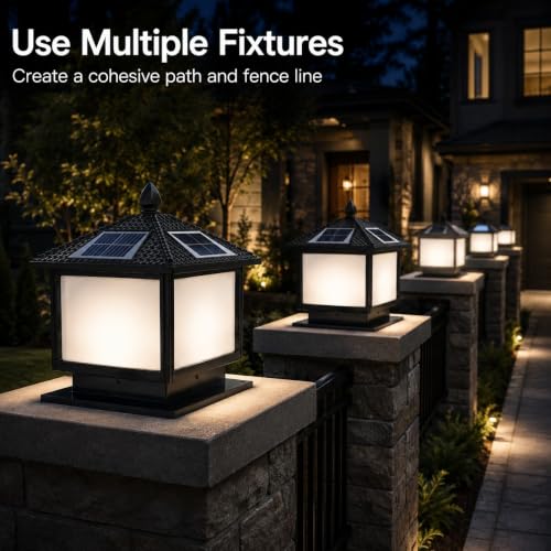Solar Pier Mount Light