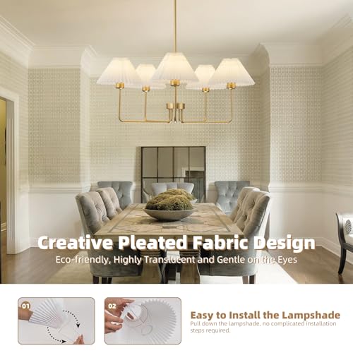 33.4” Gold Chandelier (5 Count)