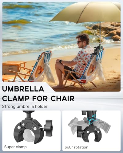 Double Super Clamp Mount Umbrella Clamp Motorcycle Cam Pole Mounts