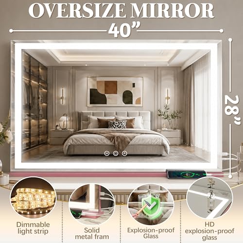 Large Vanity Mirror with Lights