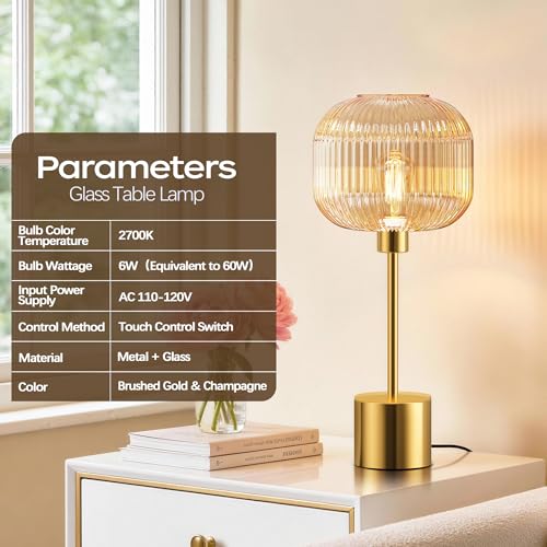 Glass Table Lamp for Living Room