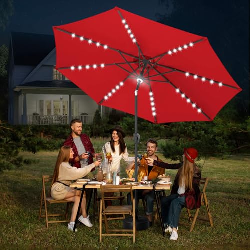 Solar Patio Umbrella with Centre Light