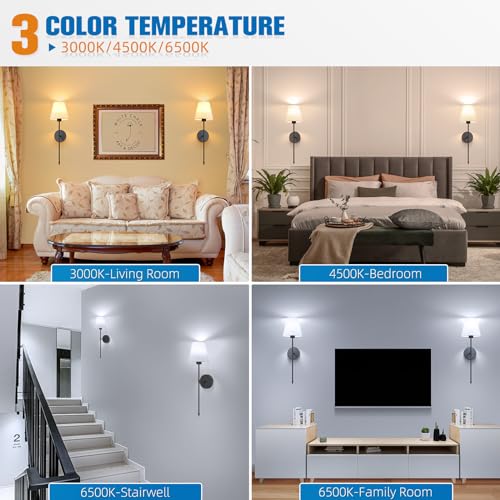 Battery Operated Wall Sconce Set of 2 (2 Count)