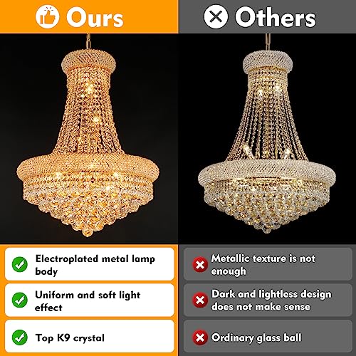 Gold Crystal Chandeliers for Dining Room
