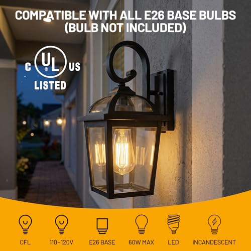 Front Porch Lights Outdoor Wall Lights Exterior Wall Sconce Set of 2 (2 Count)