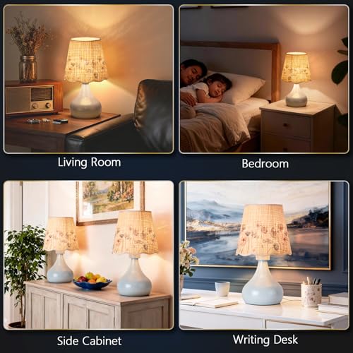 Blue Small Bedside Cute Table Lamp for Bedroom