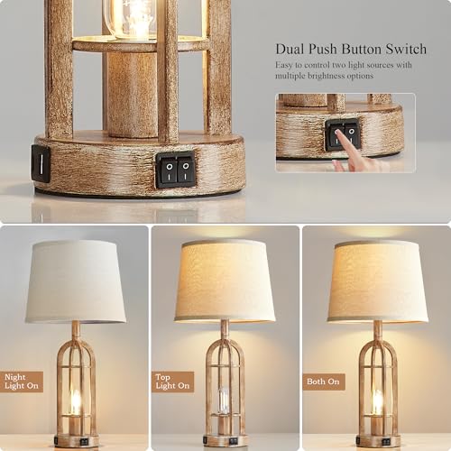 Table Lamps for Living Room End Table Set of 2 (2 Count)