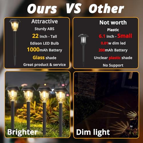 Solar Lights Outdoor Waterproof (6 Count)
