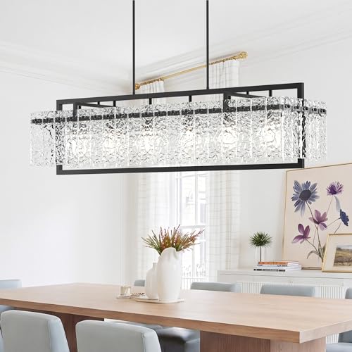 Modern Black Rectangle Chandelier