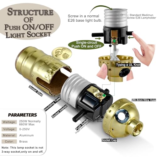 Lamp Socket with Push ON