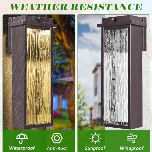 20" Extra Large Dusk to Dawn Oil Rubbed Bronze Outdoor Sconces (2 Count)