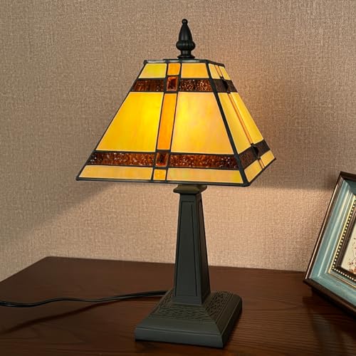 Tiffany Lamp Mission Style Stained Glass Table Lamp Small Desk Light