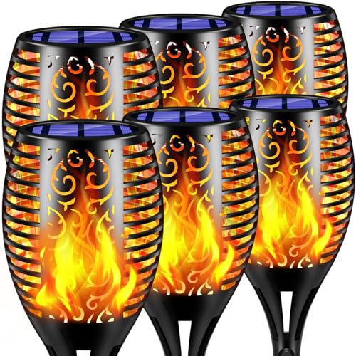Flickering Flame Solar Torch Lights Outdoor (6 Count)