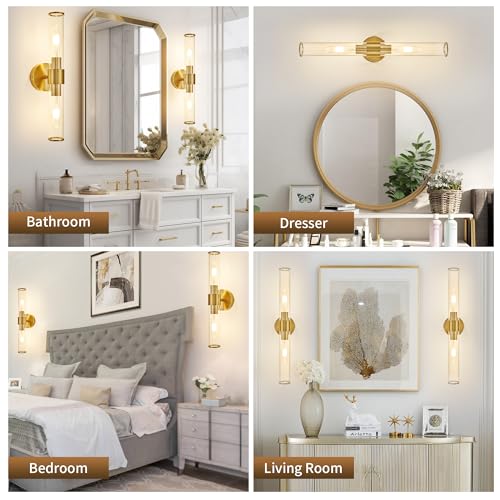 Gold Battery Operated Wall Sconce