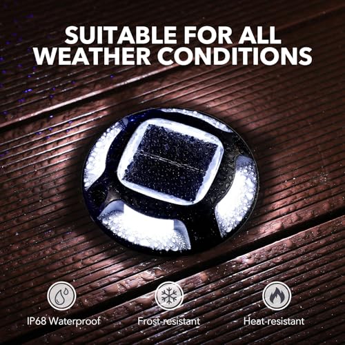 Solar Driveway Lights Outdoor 4 Pack (4 Count)