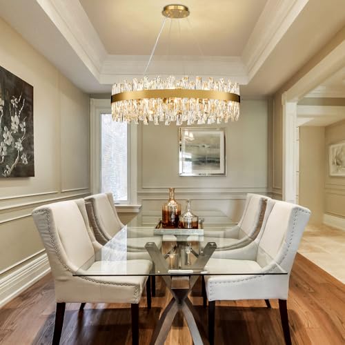 Modern Brass Gold Crystal Chandelier Lights