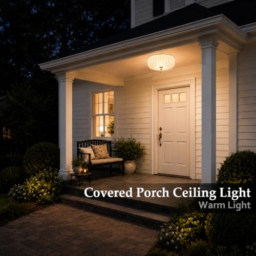 Gold Flush Mount Ceiling Light (12 In)
