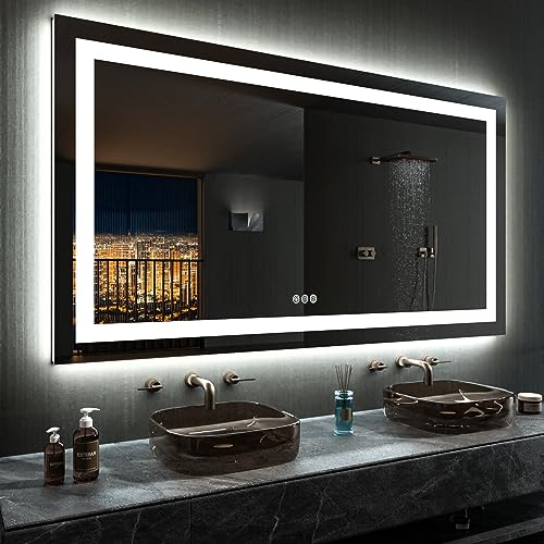 60"X30" RGB LED Bathroom Mirror with Lights
