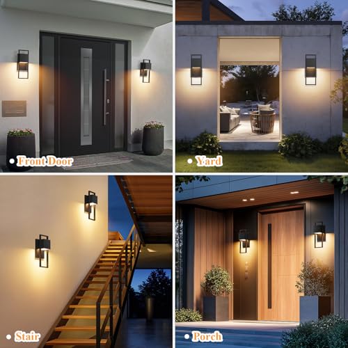 2 Pack Modern Outdoor Wall Lights (2 Count)