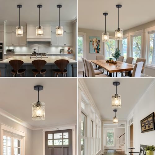 Black Glass Pendant Lights Kitchen Island