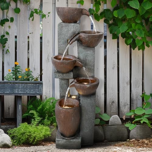39” H Modern Outdoor Fountain