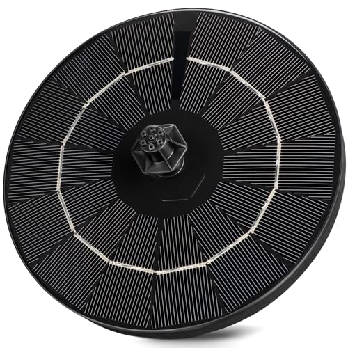 Upgraded Solar Fountain with 4 Easy Install Nozzle and Fixer