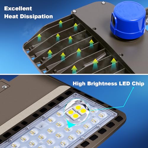 150W LED Parking Lot Light Dusk to Dawn Photocell 22500LM 5000K