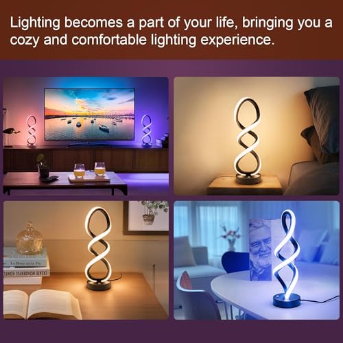 Modern Spiral LED RGB Table Lamp