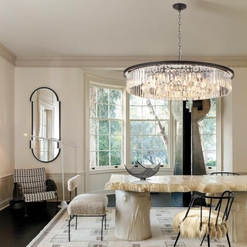Modern 12 Light Crystal Chandelier