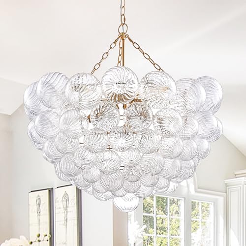 Nordic Bubble Ball Glass Chandelier 31"