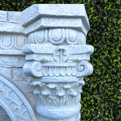 30.3" Solar Powered Wall Fountain with Gold Flower Maiden Statue