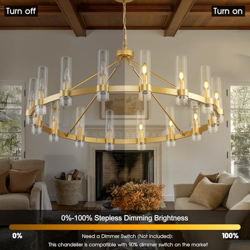 Gold Wagon Wheel Chandelier