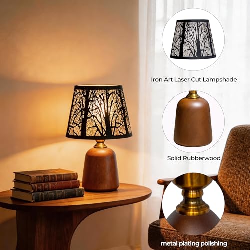 12.4" Rustic Forest Table Lamp