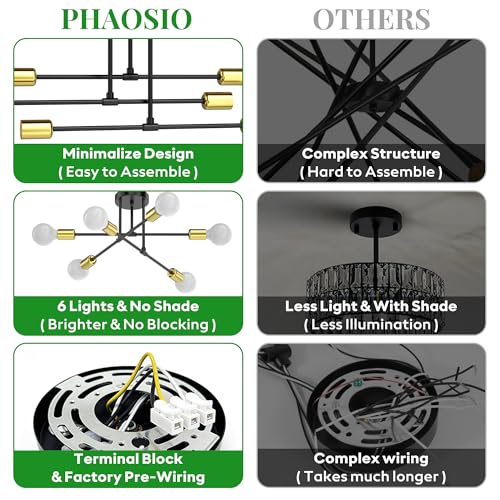 Modern Sputnik Chandelier Ceiling Light Fixtures