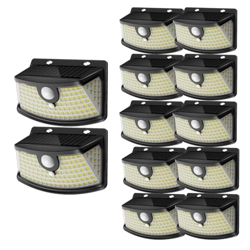 Solar Motion Sensor Lights Outdoor 120 LEDs (12 Count)
