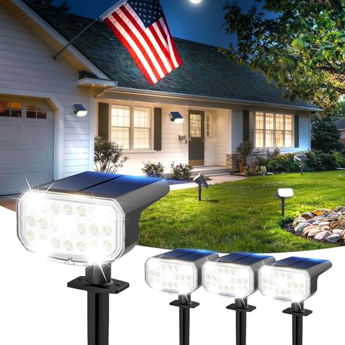 Solar Spotlights Outdoor Waterproof with Focus Beam (4 Count)