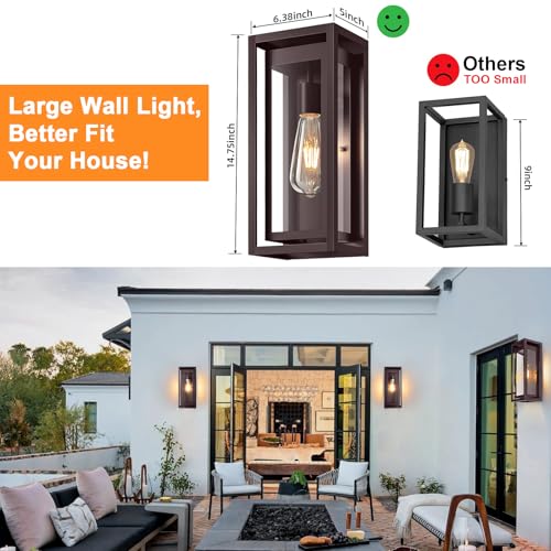 15" Outdoor Wall Lights (2 Count)