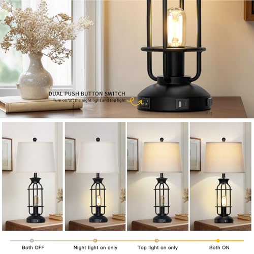28" Tall Farmhouse Table Lamp for Living Room