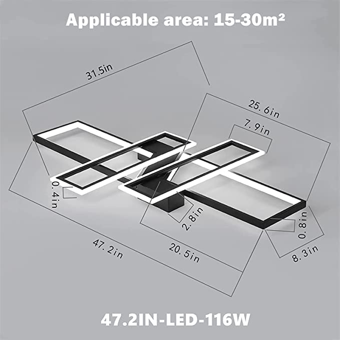 Modern Ceiling Light Bedroom 47" Led Kitchen Light Fixtures