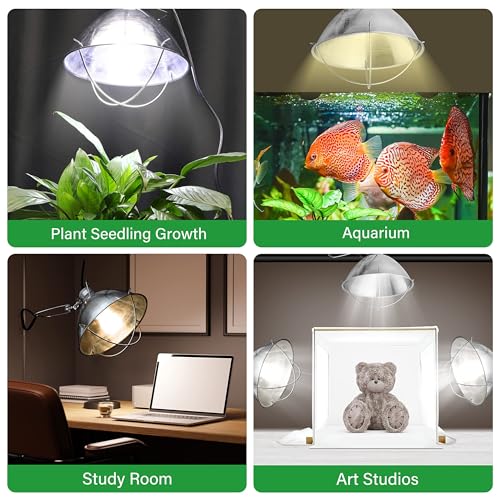 Clamp Lamp Light 10.5 Inch Adjustable Aluminum Reflector (2 Count)