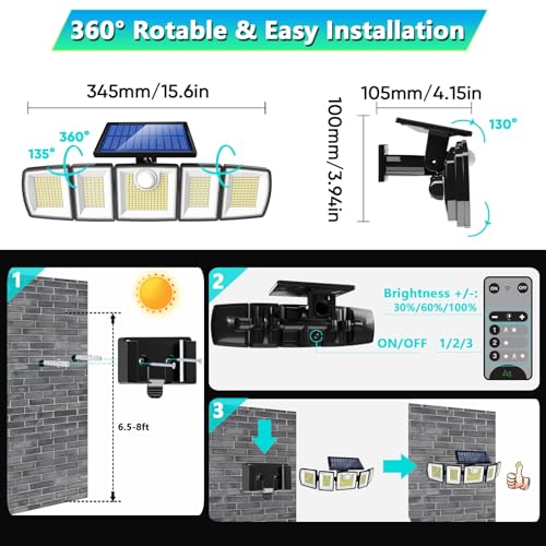 Solar Lights Outdoor Waterproof Motion Sensor (2 Count)
