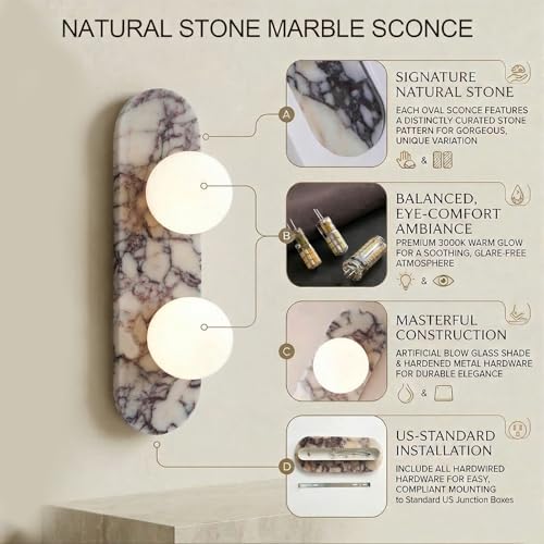 Natural Marble Wall Sconces