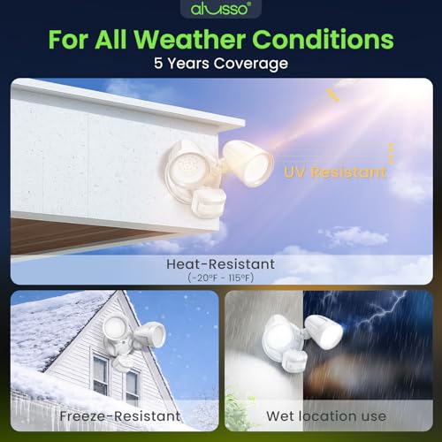 Motion Sensor Outdoor Lights Metal Heads