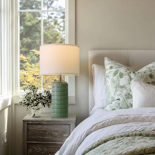 24" Modern Ceramic Table Lamps Set of 2 for Bedroom (2 Count)