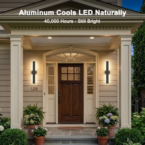Aluminum 24 in Long Outdoor Wall Light Fixture