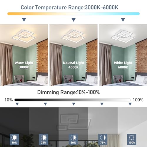 Modern White Led Ceiling Light 3