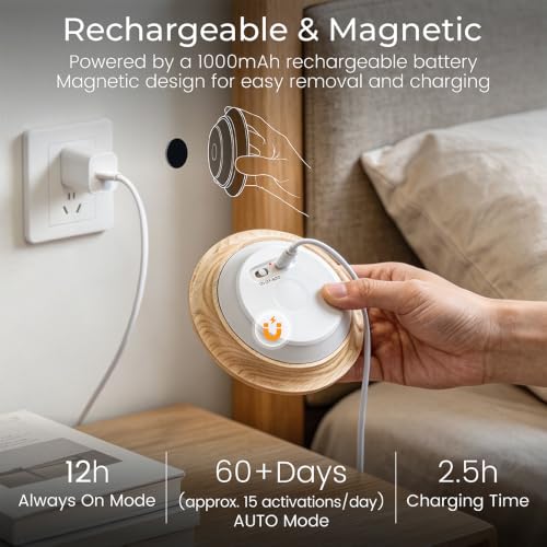 Wood Night Light with Motion Sensor
