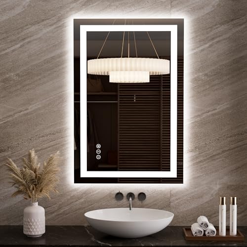 23.6"x35.4" LED Bathroom Mirror with Lights