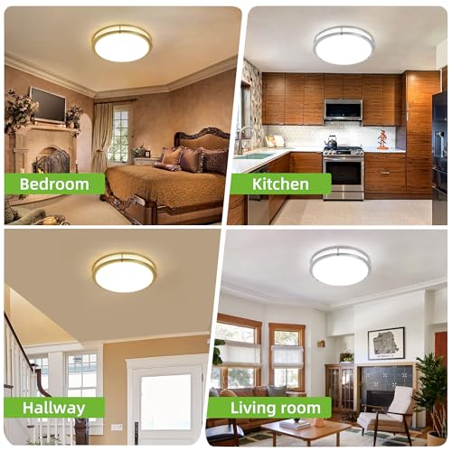 16 inch Dimmable LED Flush Mount Ceiling Light Fixture
