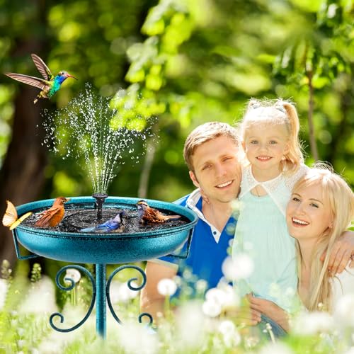 35In Metal Bird Bath for Outside